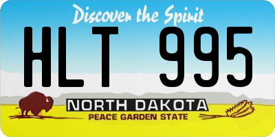 ND license plate HLT995