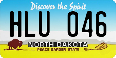 ND license plate HLU046