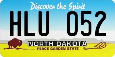 ND license plate HLU052