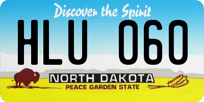 ND license plate HLU060