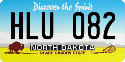 ND license plate HLU082