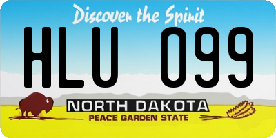 ND license plate HLU099