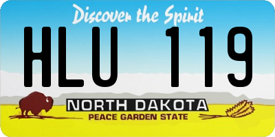 ND license plate HLU119