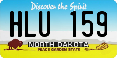 ND license plate HLU159