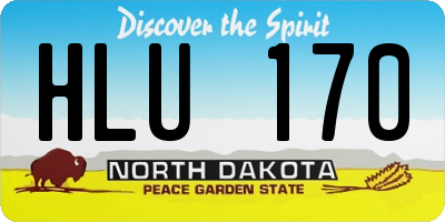 ND license plate HLU170