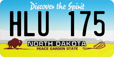 ND license plate HLU175