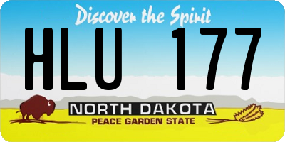 ND license plate HLU177
