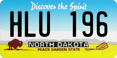 ND license plate HLU196