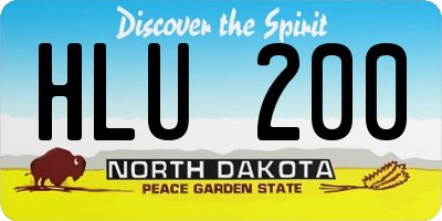 ND license plate HLU200