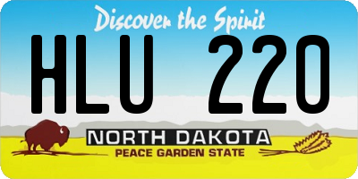 ND license plate HLU220