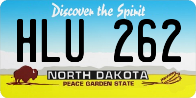 ND license plate HLU262