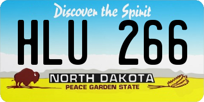 ND license plate HLU266