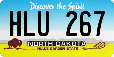ND license plate HLU267