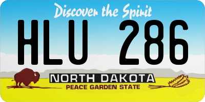 ND license plate HLU286