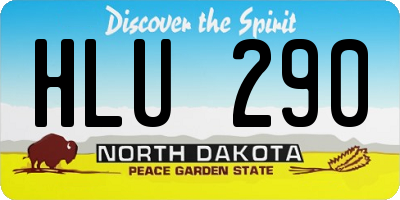 ND license plate HLU290
