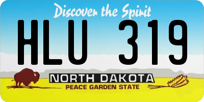 ND license plate HLU319