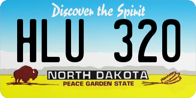 ND license plate HLU320