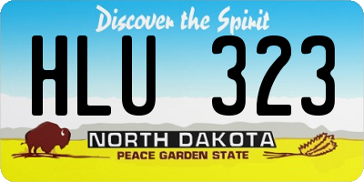 ND license plate HLU323