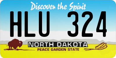 ND license plate HLU324