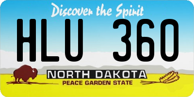 ND license plate HLU360