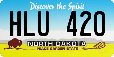 ND license plate HLU420