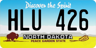 ND license plate HLU426