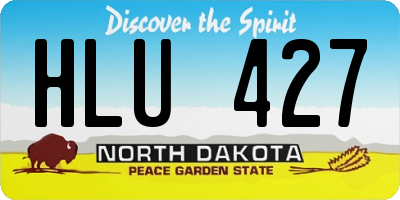 ND license plate HLU427