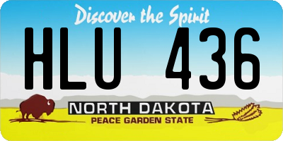 ND license plate HLU436