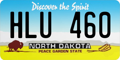 ND license plate HLU460