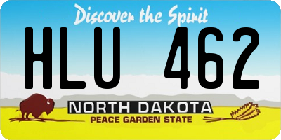 ND license plate HLU462