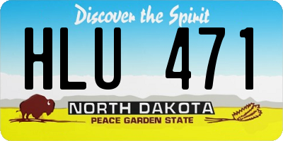 ND license plate HLU471