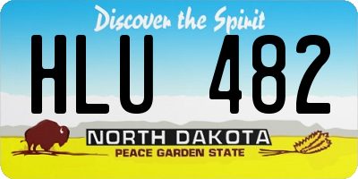 ND license plate HLU482
