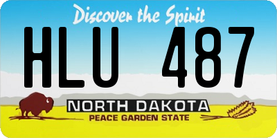 ND license plate HLU487