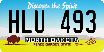 ND license plate HLU493