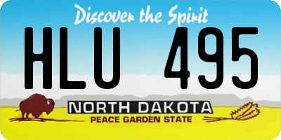 ND license plate HLU495