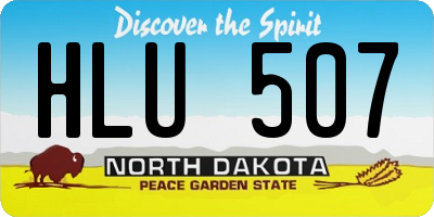 ND license plate HLU507