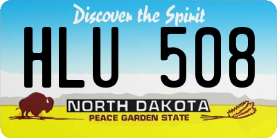 ND license plate HLU508