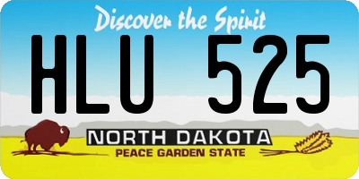 ND license plate HLU525