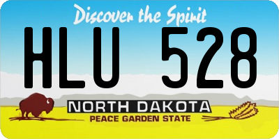 ND license plate HLU528
