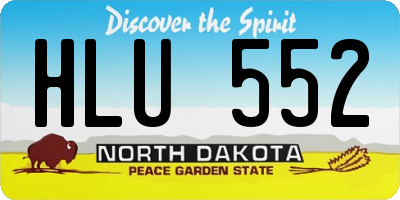 ND license plate HLU552