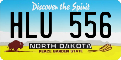 ND license plate HLU556