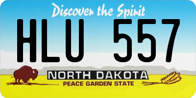ND license plate HLU557