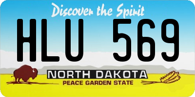 ND license plate HLU569