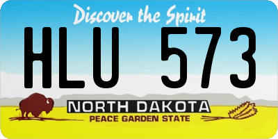 ND license plate HLU573