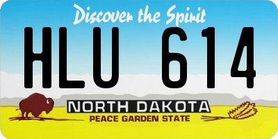 ND license plate HLU614