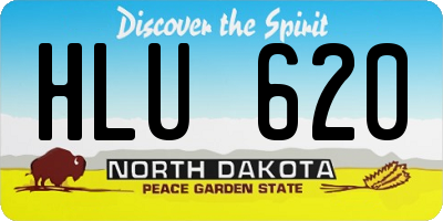ND license plate HLU620