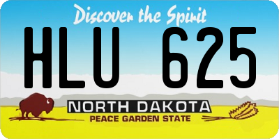 ND license plate HLU625