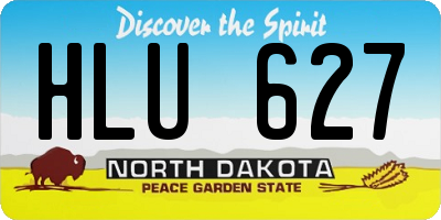 ND license plate HLU627