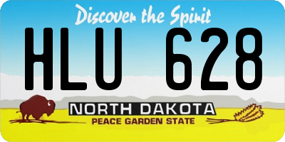 ND license plate HLU628