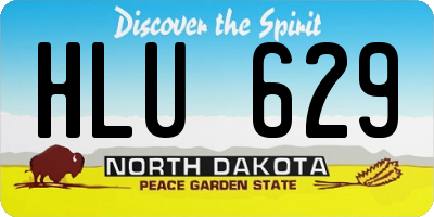 ND license plate HLU629
